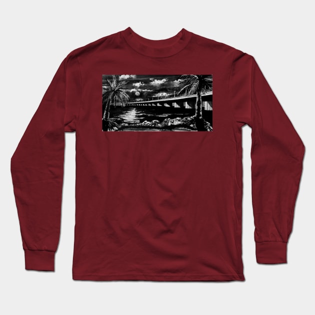 Bridge to the Keys Long Sleeve T-Shirt by SeanKalleyArt